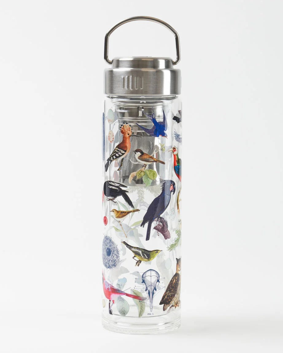 Bird Glass Tea Infuser | Ornithology-Inspired Loose Leaf Tea Flask