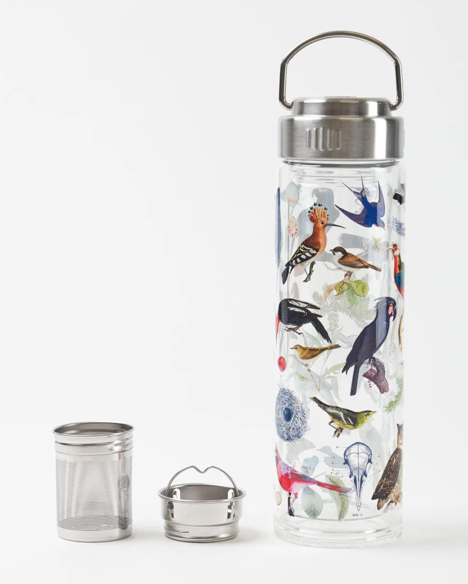 Bird Glass Tea Infuser | Ornithology-Inspired Loose Leaf Tea Flask