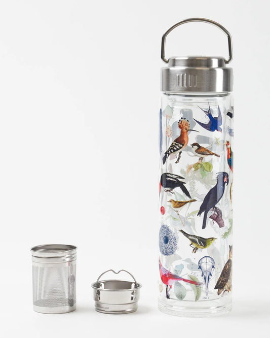Bird Glass Tea Infuser | Ornithology-Inspired Loose Leaf Tea Flask