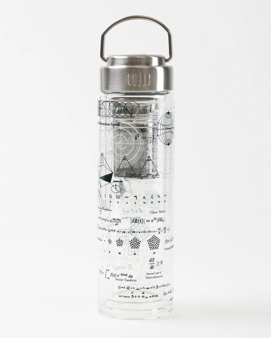 Equations Glass Tea Infuser | Double-Walled STEM Gift Flask