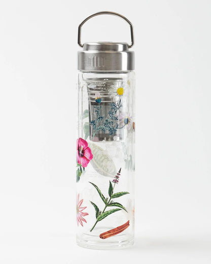 Tea Chemistry Glass Tea Infuser Flask | Double-Walled Loose Leaf Bottle