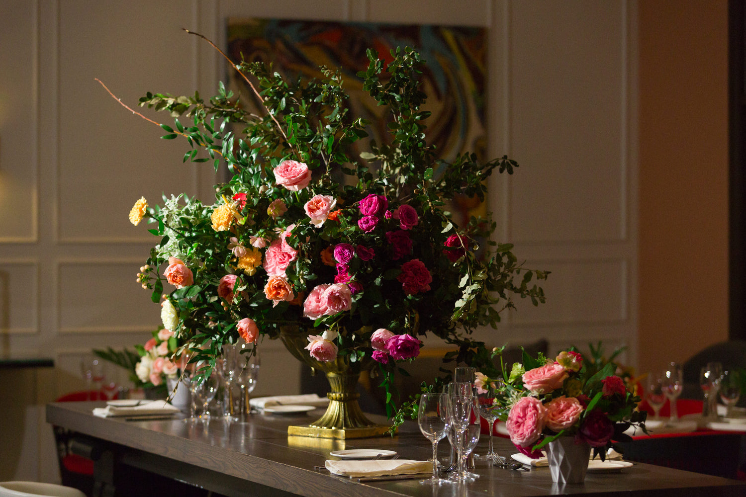 large floral bouquet centerpiece