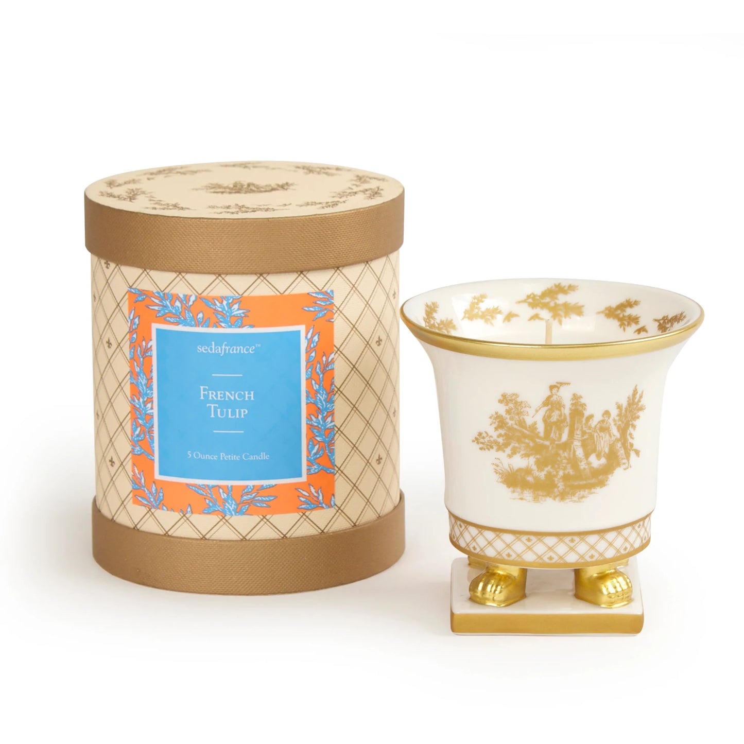 French Tulip Ceramic Candle