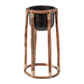 The Bouche Plant Stand elevates your plant with a metal pot that drops into a rattan base. Tropical houseplants. Spider plant, boca plant stand. instant, repot into bigger pot, grow, houseplant pot, houseplant pot, tree, soil,  health and wellness, plant gift idea, home decor, coastal decor, luxury home decor. 